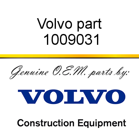 Volvo part 1009031