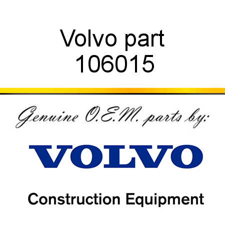 Volvo part 106015
