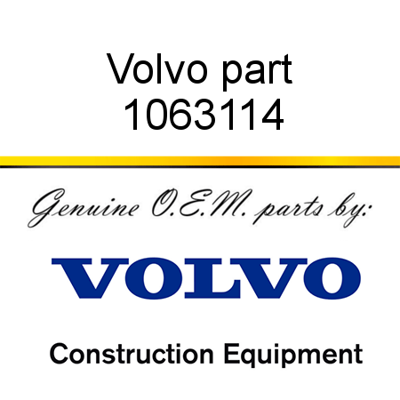 Volvo part 1063114