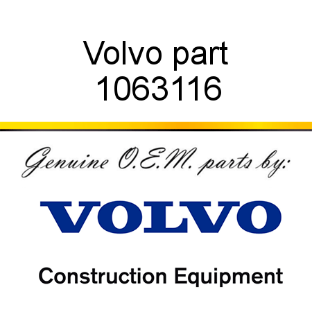 Volvo part 1063116