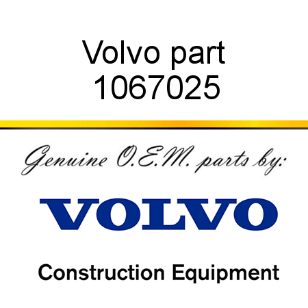 Volvo part 1067025