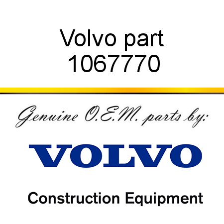 Volvo part 1067770