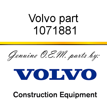Volvo part 1071881