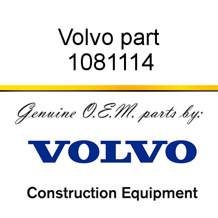 Volvo part 1081114