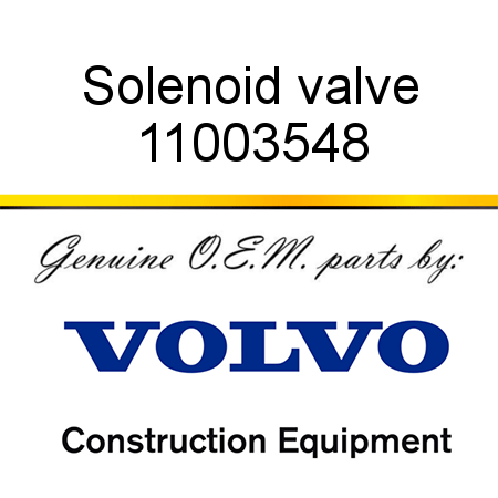 Solenoid valve 11003548