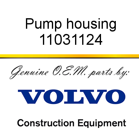 Pump housing 11031124