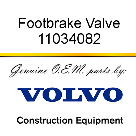 Footbrake Valve 11034082