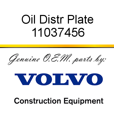 Oil Distr Plate 11037456