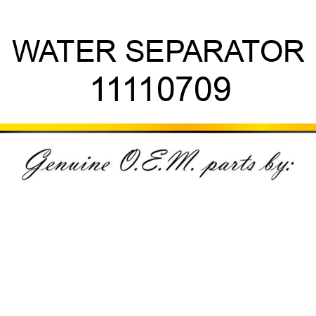 WATER SEPARATOR 11110709