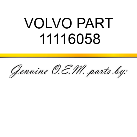 VOLVO PART 11116058