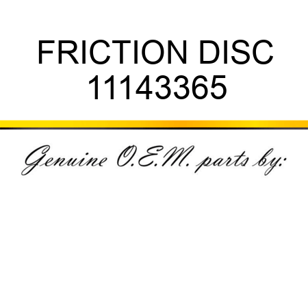 FRICTION DISC 11143365