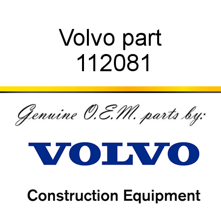 Volvo part 112081