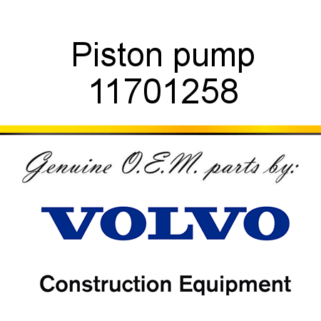 Piston pump 11701258