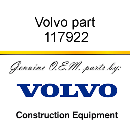 Volvo part 117922