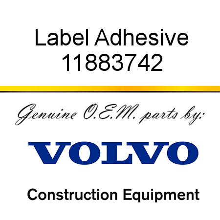 Label, Adhesive 11883742