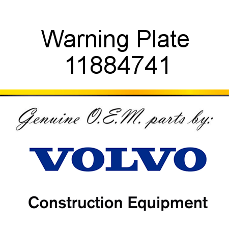 Warning Plate 11884741