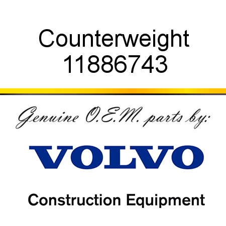 Counterweight 11886743