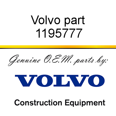 Volvo part 1195777