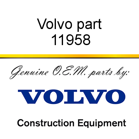 Volvo part 11958