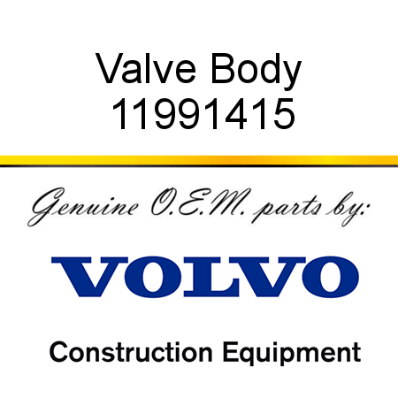 Valve Body 11991415