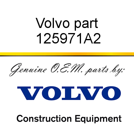 Volvo part 125971A2