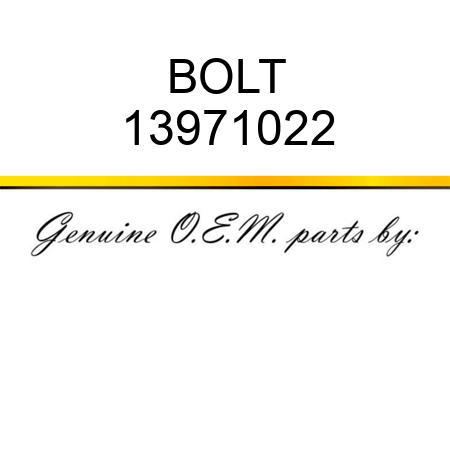 BOLT 13971022