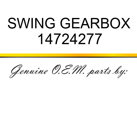 SWING GEARBOX 14724277