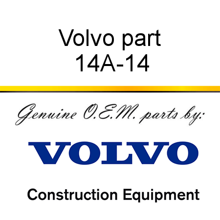 Volvo part 14A-14