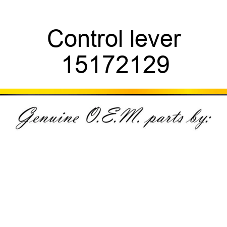 Control lever 15172129