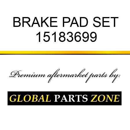 BRAKE PAD SET 15183699