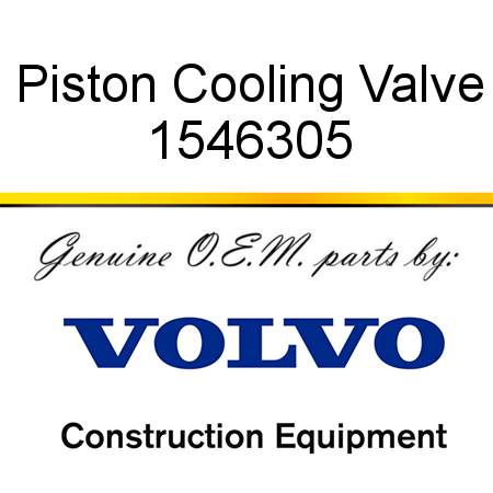 Piston Cooling Valve 1546305