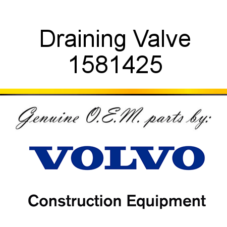 Draining Valve 1581425