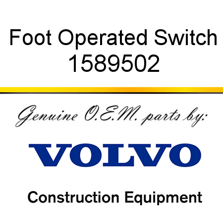 Foot Operated Switch 1589502