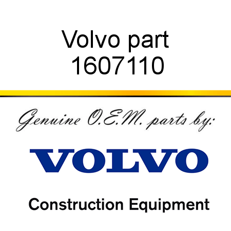 Volvo part 1607110