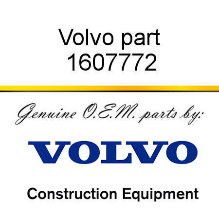 Volvo part 1607772