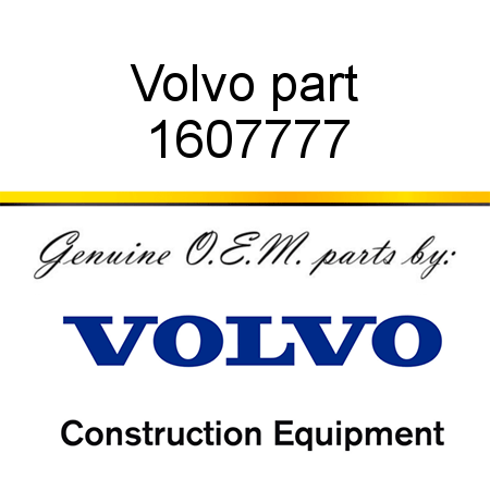 Volvo part 1607777