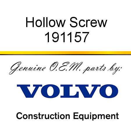 Hollow Screw 191157