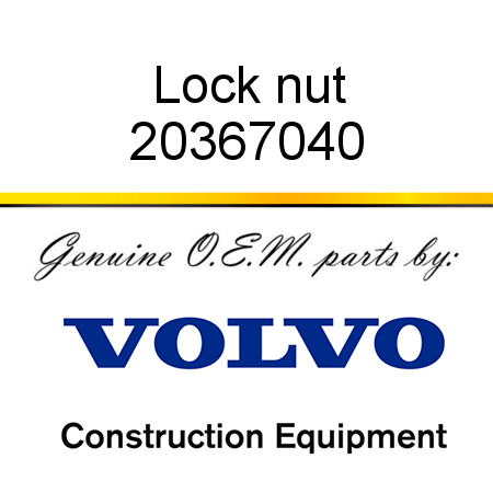 Lock nut 20367040