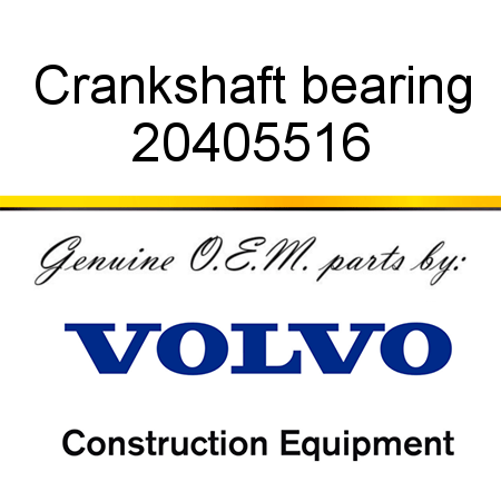 Crankshaft bearing 20405516