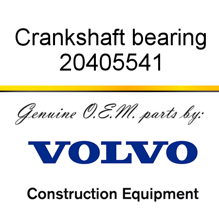 Crankshaft bearing 20405541