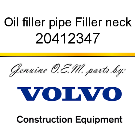 Oil filler pipe, Filler neck 20412347