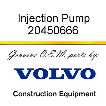Injection Pump 20450666