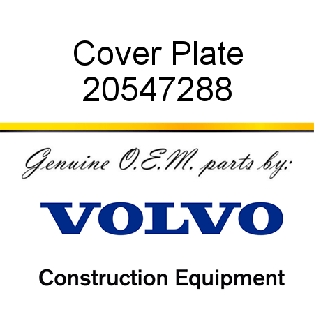 Cover Plate 20547288