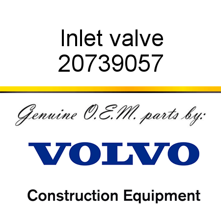 Inlet valve 20739057