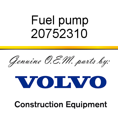 Fuel pump 20752310