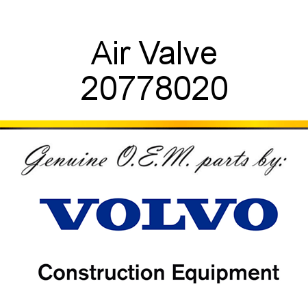 Air Valve 20778020