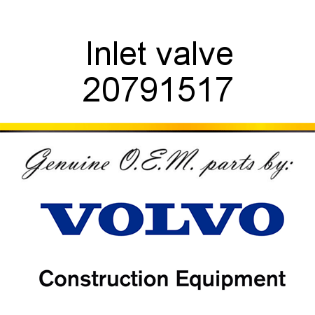 Inlet valve 20791517