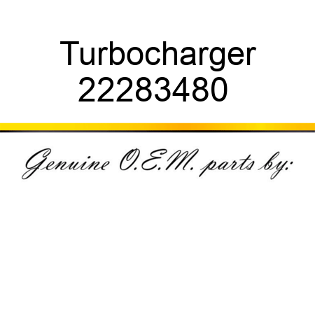 Turbocharger 22283480 