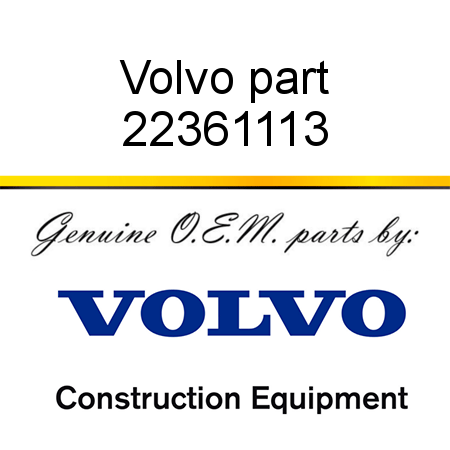 Volvo part 22361113