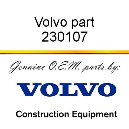 Volvo part 230107